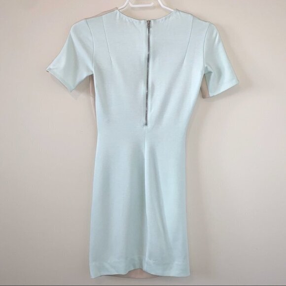 Aritzia Wilfred Mignonne Mini Dress Bodycon Stretch Short Sleeve colorblock XS - Picture 13 of 15